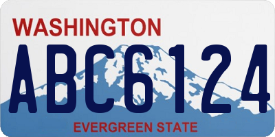 WA license plate ABC6124