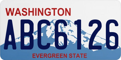 WA license plate ABC6126