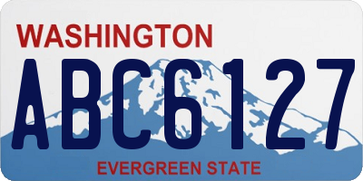 WA license plate ABC6127