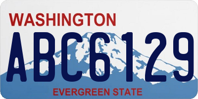 WA license plate ABC6129
