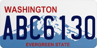 WA license plate ABC6130