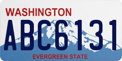 WA license plate ABC6131