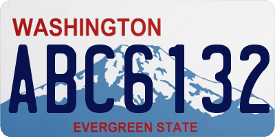 WA license plate ABC6132