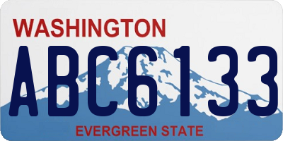 WA license plate ABC6133