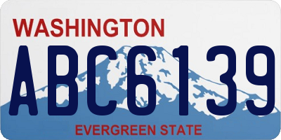 WA license plate ABC6139