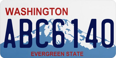 WA license plate ABC6140