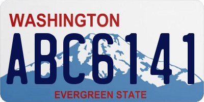 WA license plate ABC6141