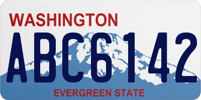 WA license plate ABC6142