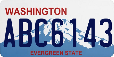 WA license plate ABC6143