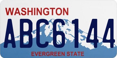 WA license plate ABC6144