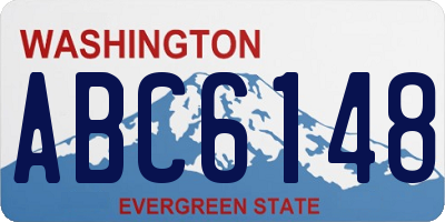 WA license plate ABC6148