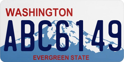 WA license plate ABC6149