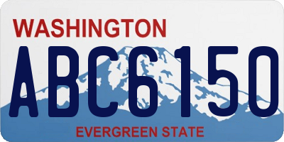 WA license plate ABC6150