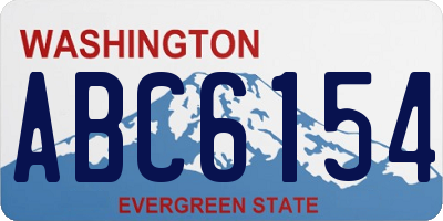 WA license plate ABC6154