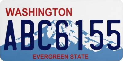 WA license plate ABC6155