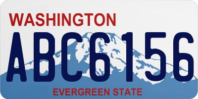 WA license plate ABC6156