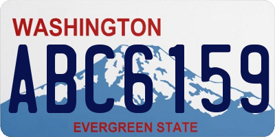WA license plate ABC6159
