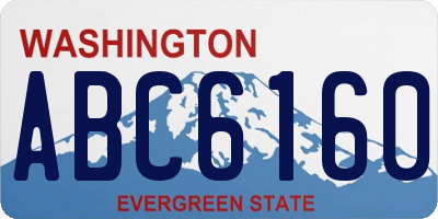 WA license plate ABC6160