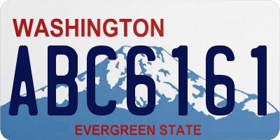 WA license plate ABC6161