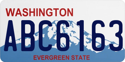WA license plate ABC6163