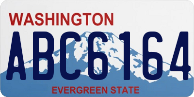 WA license plate ABC6164