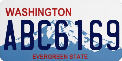 WA license plate ABC6169