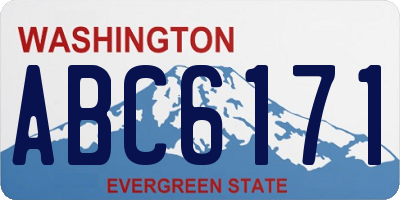 WA license plate ABC6171