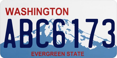 WA license plate ABC6173