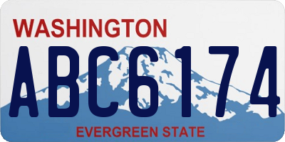 WA license plate ABC6174