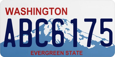 WA license plate ABC6175