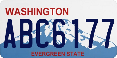 WA license plate ABC6177