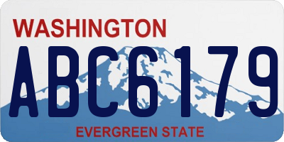 WA license plate ABC6179