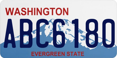 WA license plate ABC6180