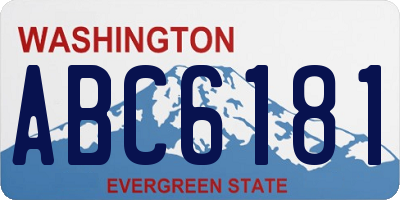 WA license plate ABC6181