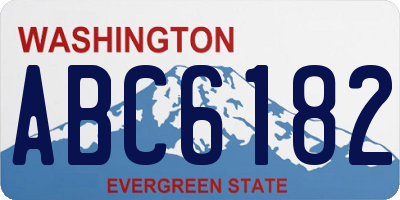 WA license plate ABC6182