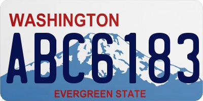 WA license plate ABC6183