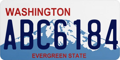 WA license plate ABC6184