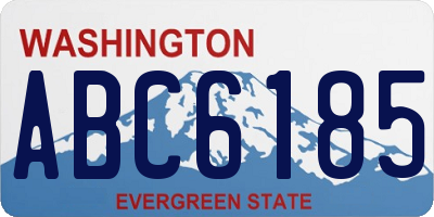 WA license plate ABC6185