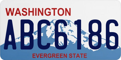WA license plate ABC6186