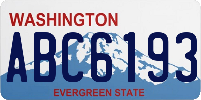 WA license plate ABC6193