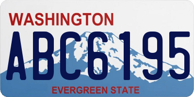 WA license plate ABC6195