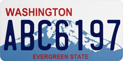 WA license plate ABC6197