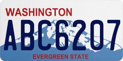 WA license plate ABC6207