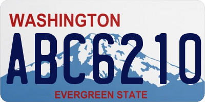 WA license plate ABC6210