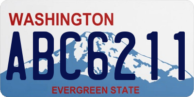 WA license plate ABC6211