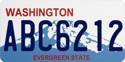 WA license plate ABC6212