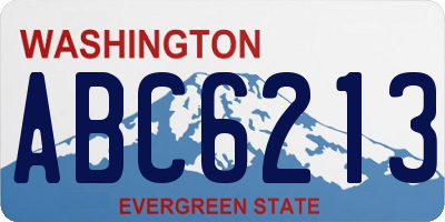 WA license plate ABC6213