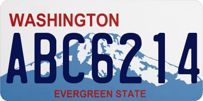 WA license plate ABC6214