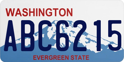 WA license plate ABC6215