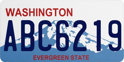 WA license plate ABC6219